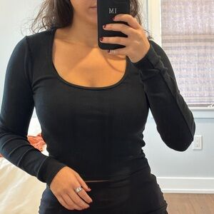 American Eagle Outfitters Classic Black Long Sleeve Tee